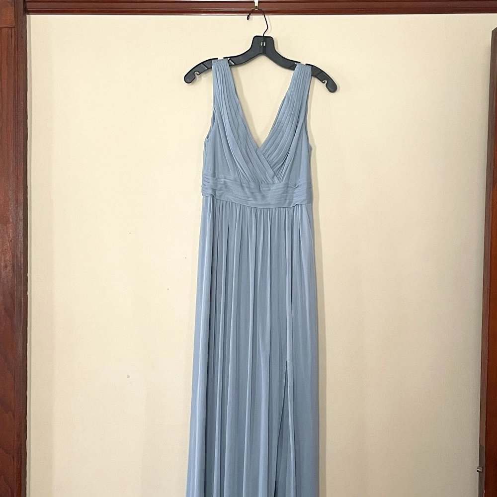 Dusty Blue Bridesmaid Dress from David's Bridal (size 4)
